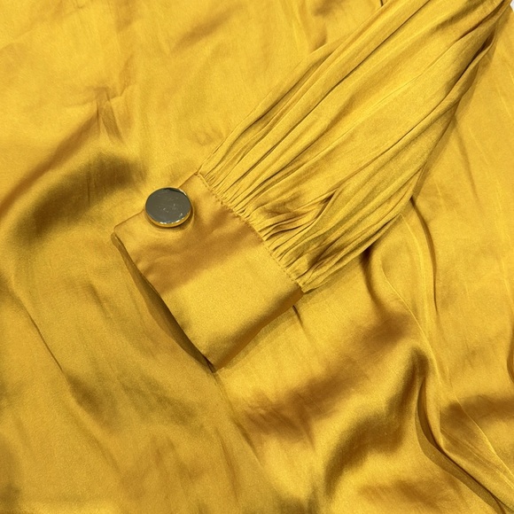 Marks & Spencer’s Silk gold top with balloon arms - Picture 2 of 6